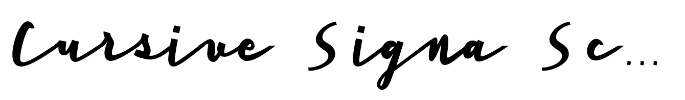 Cursive Signa Script Extra Black Oblique